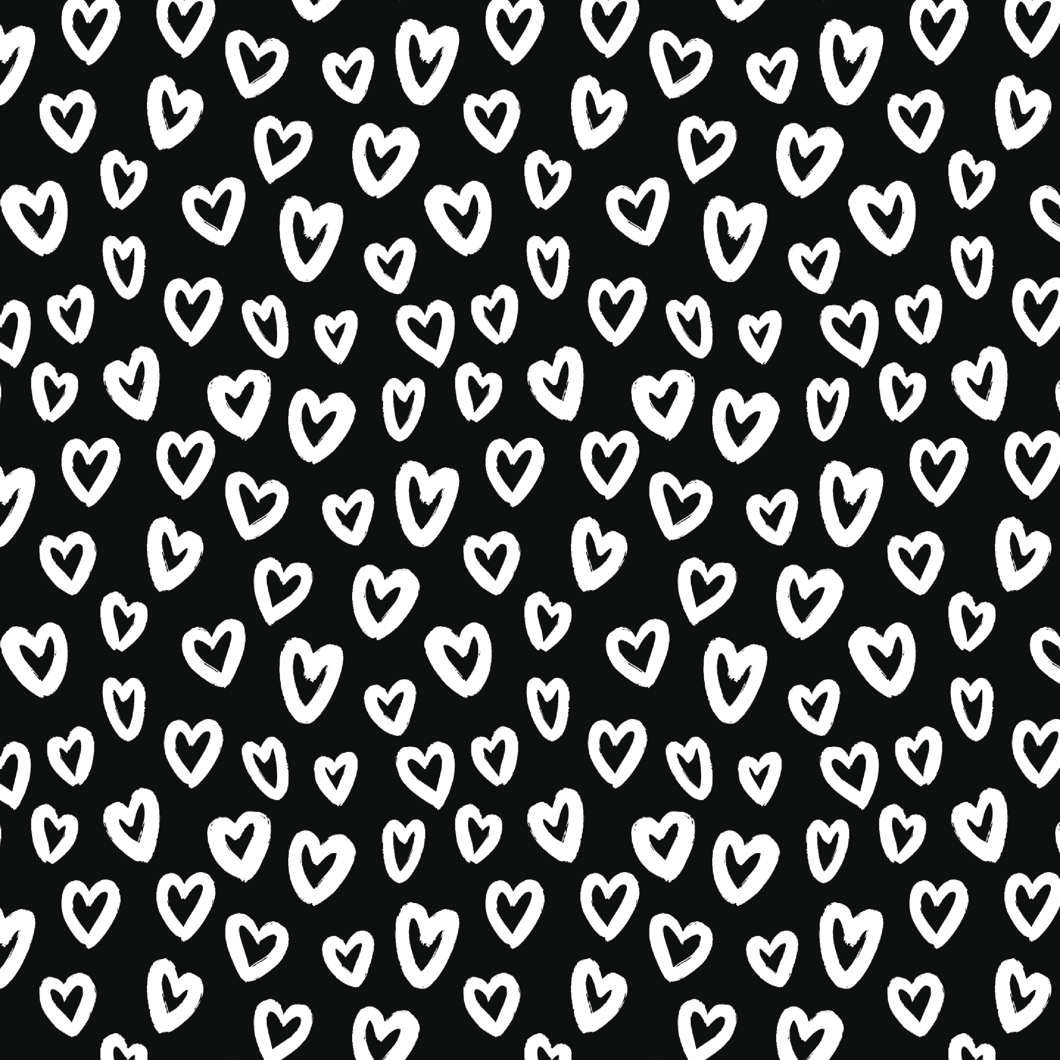 Black & White Scribble Hearts Pattern Acrylic Sheets - CMB Pattern Acrylic